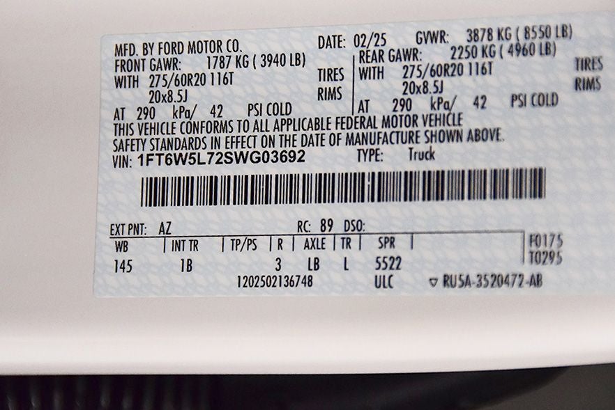 2025 Ford F-150 Lightning Lariat 5-1/2' Box