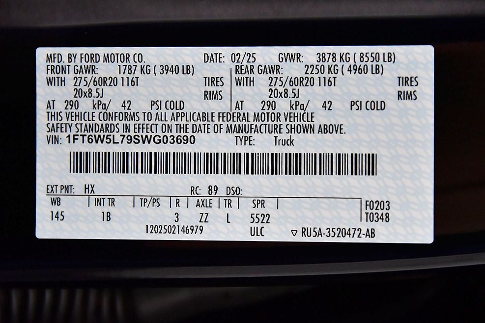 2025 Ford F-150 Lightning Lariat 5-1/2' Box