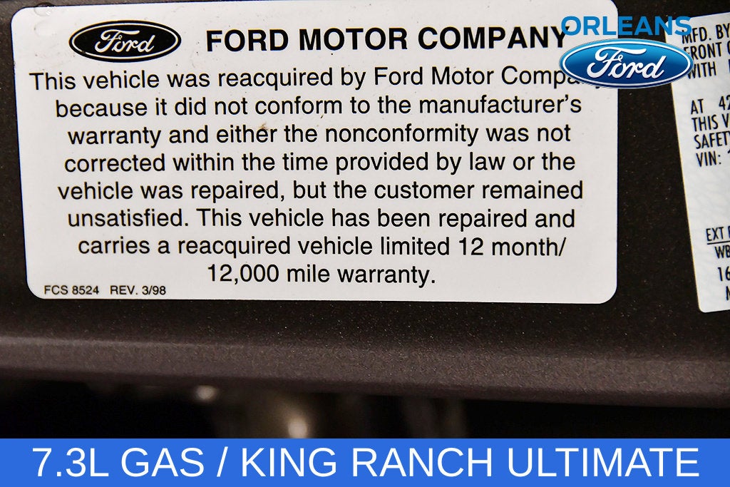 2020 Ford F-250SD King Ranch 6-3/4' Box