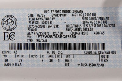 2025 Ford F-250SD Platinum 6-3/4' Box