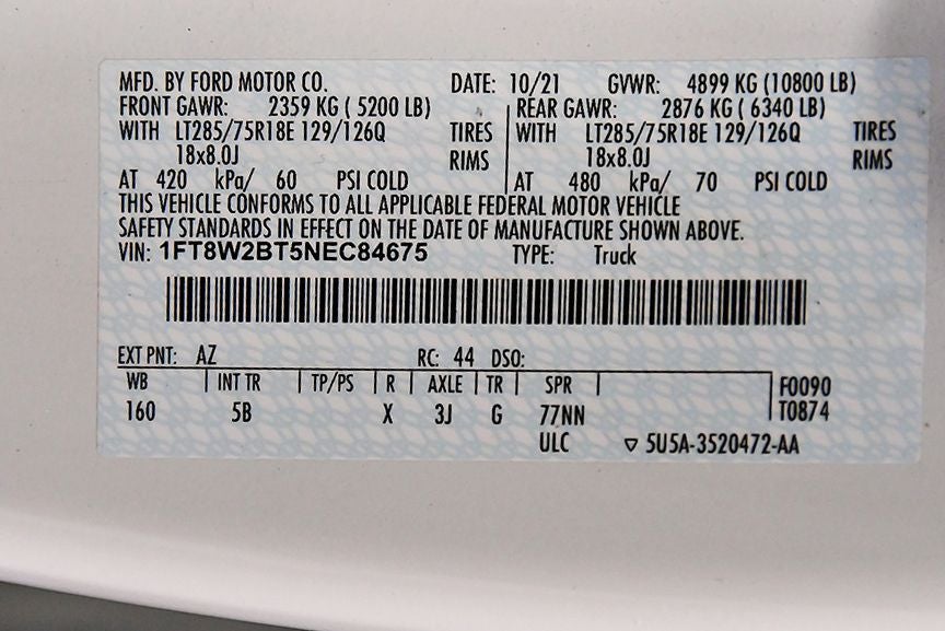 2022 Ford F-250SD Lariat Tremor Sport 6-3/4' Box