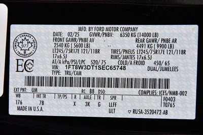 2025 Ford F-350SD Platinum DRW 8' Box