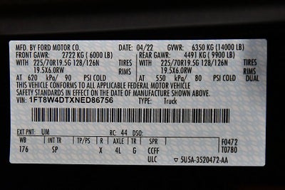 2022 Ford F-450SD King Ranch DRW 8' Box