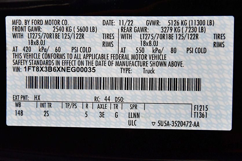 2022 Ford F-350SD XLT 6-3/4' Box