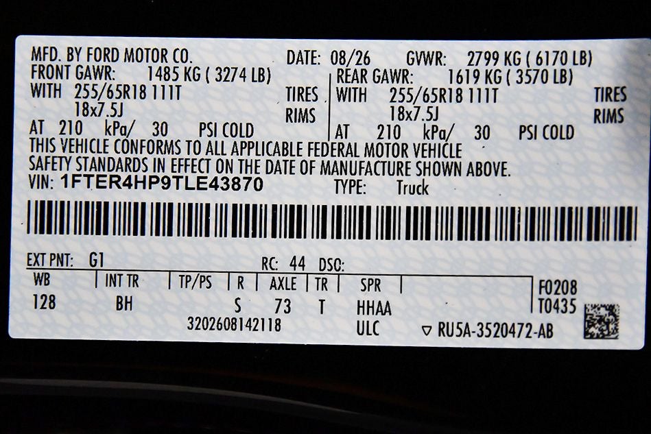 2026 Ford Ranger XLT Sport
