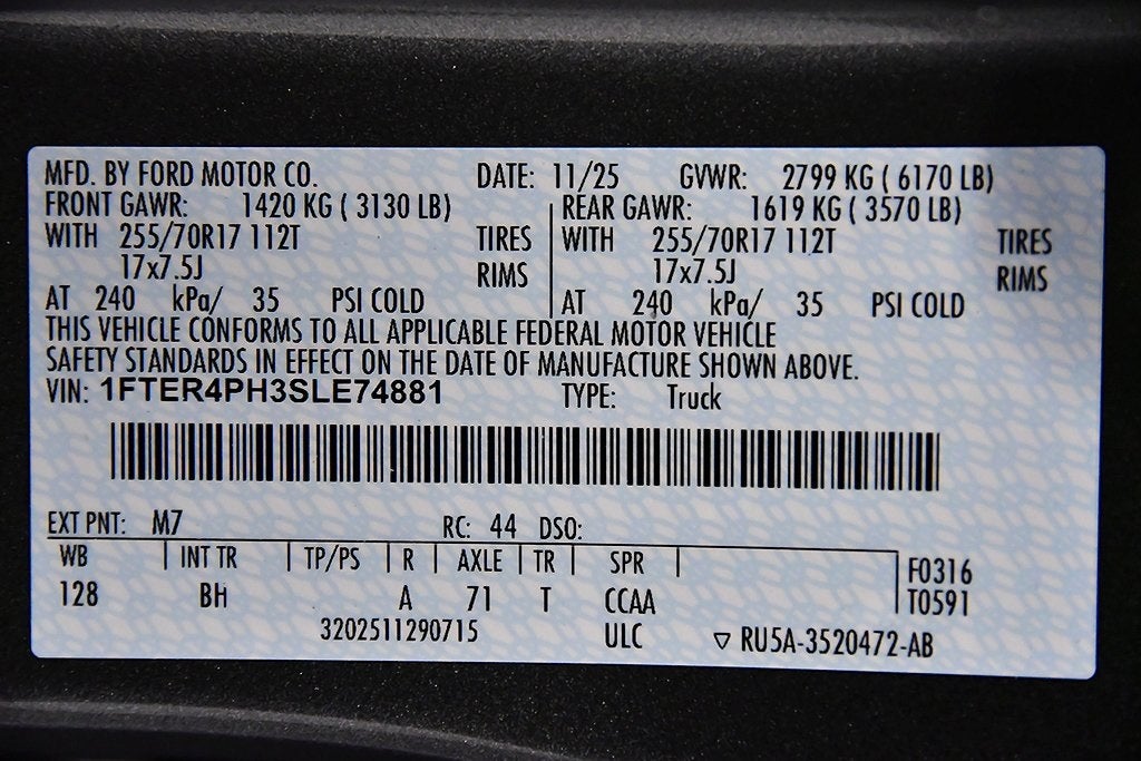 2025 Ford Ranger XL STX