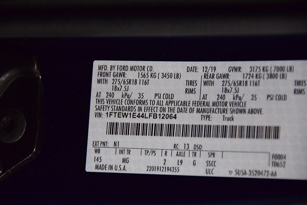 2020 Ford F-150 XLT 5-1/2' Box