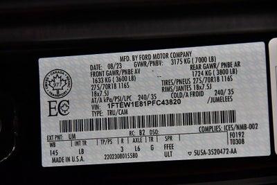 2023 Ford F-150 Tremor 5-1/2' Box
