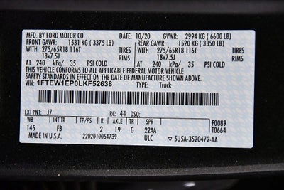 2020 Ford F-150 XLT Sport 5-1/2' Box