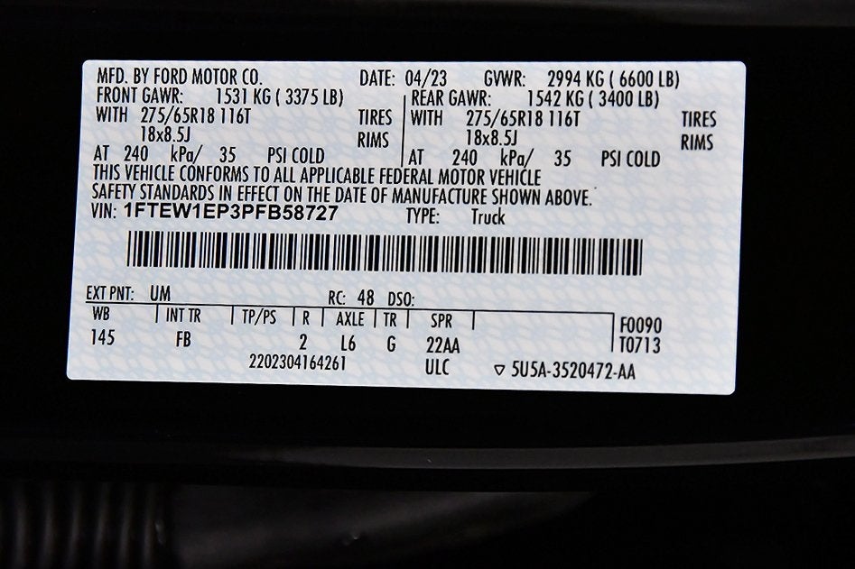 2023 Ford F-150 XLT Sport 5-1/2' Box