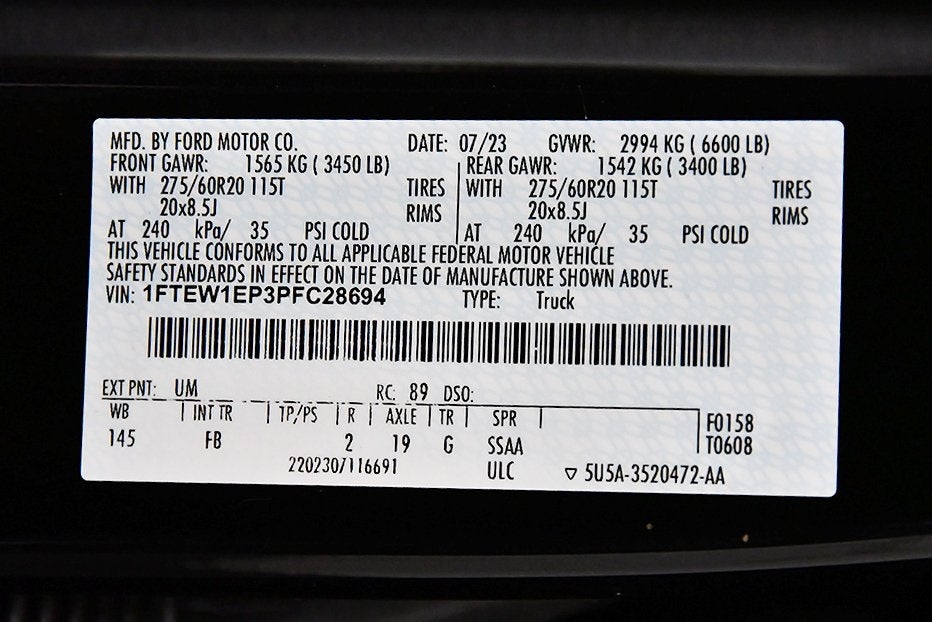 2023 Ford F-150 XLT Sport 5-1/2' Box