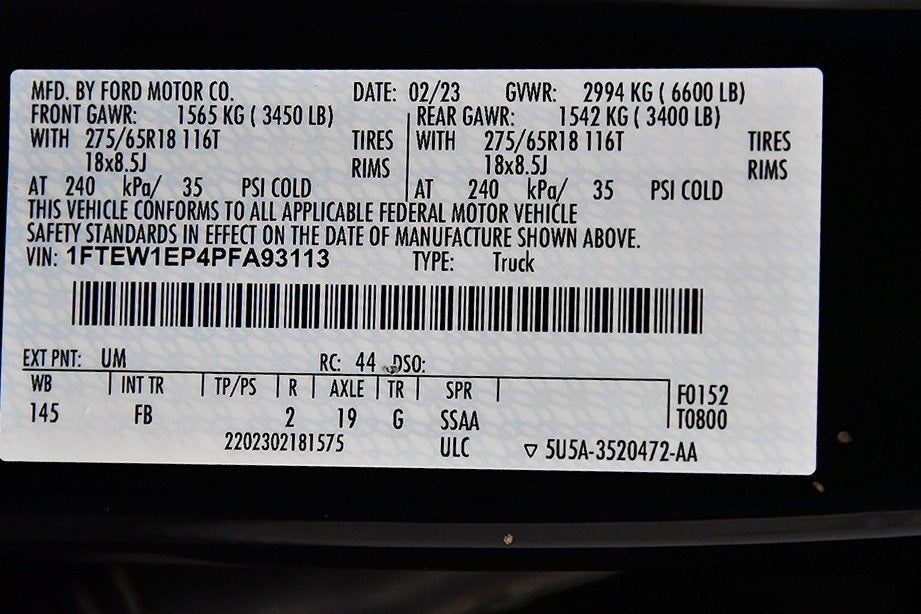 2023 Ford F-150 XLT Sport 5-1/2' Box