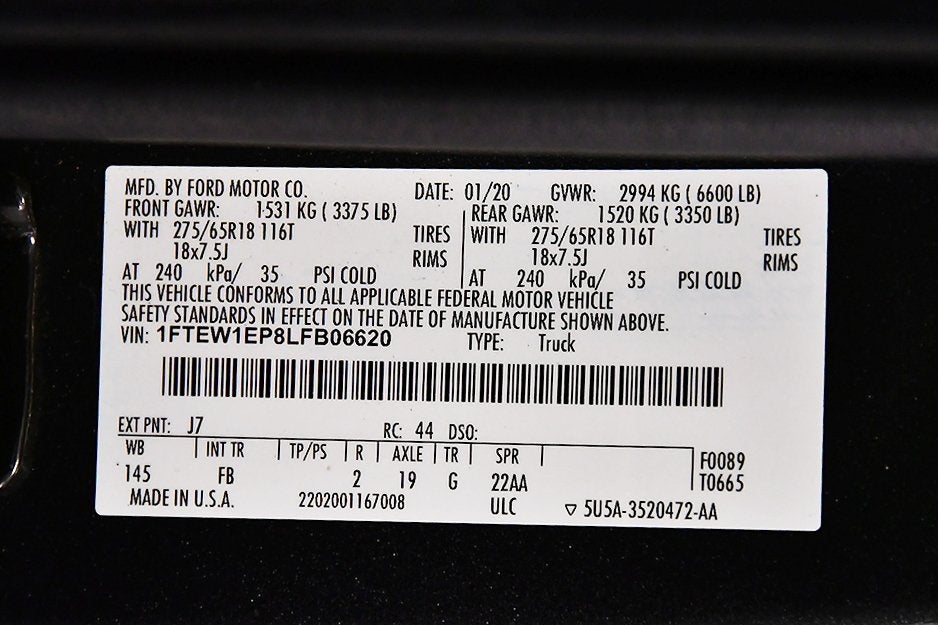 2020 Ford F-150 XLT Sport 5-1/2' Box