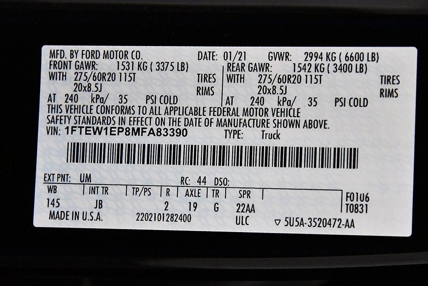 2021 Ford F-150 XL STX 5-1/2' Box