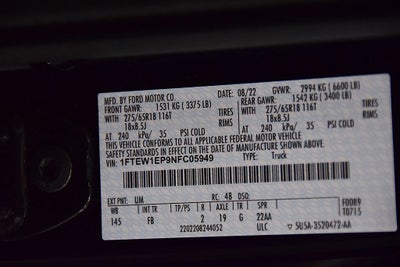 2022 Ford F-150 XLT Sport 5-1/2' Box