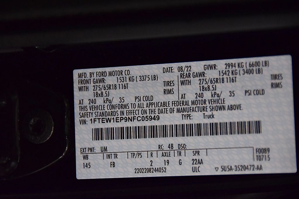 2022 Ford F-150 XLT Sport 5-1/2' Box