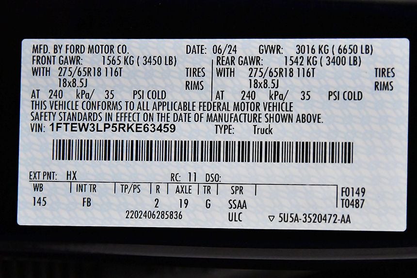 2024 Ford F-150 XLT Sport 5-1/2' Box