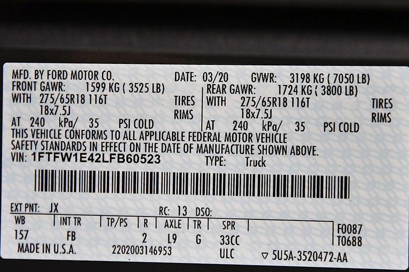2020 Ford F-150 XLT Sport 6-1/2' Box
