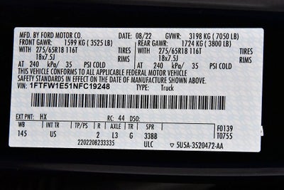 2022 Ford F-150 XLT 5-1/2' Box