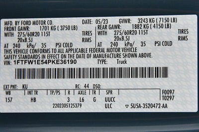 2023 Ford F-150 Lariat Sport 6-1/2' Box