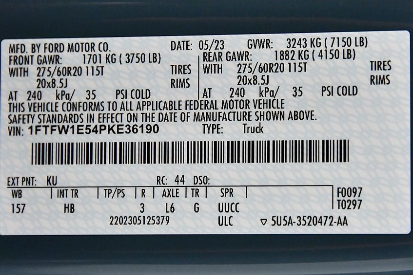 2023 Ford F-150 Lariat Sport 6-1/2' Box