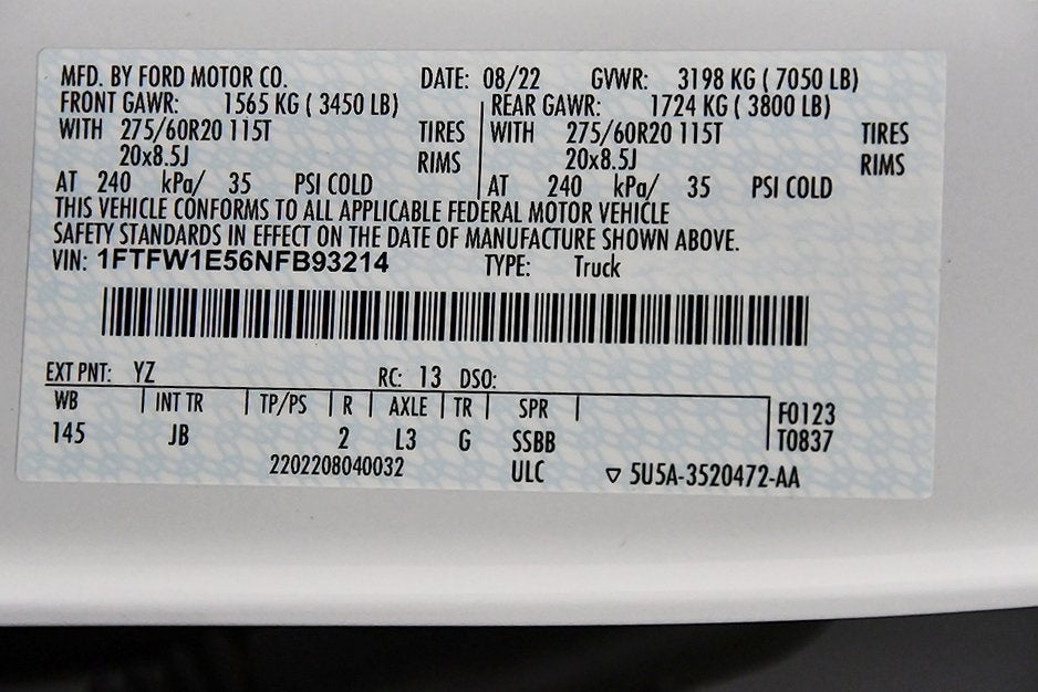 2022 Ford F-150 XL STX 5-1/2' Box