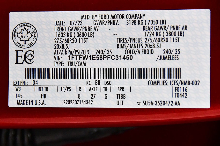2023 Ford F-150 Lariat Sport 5-1/2' Box
