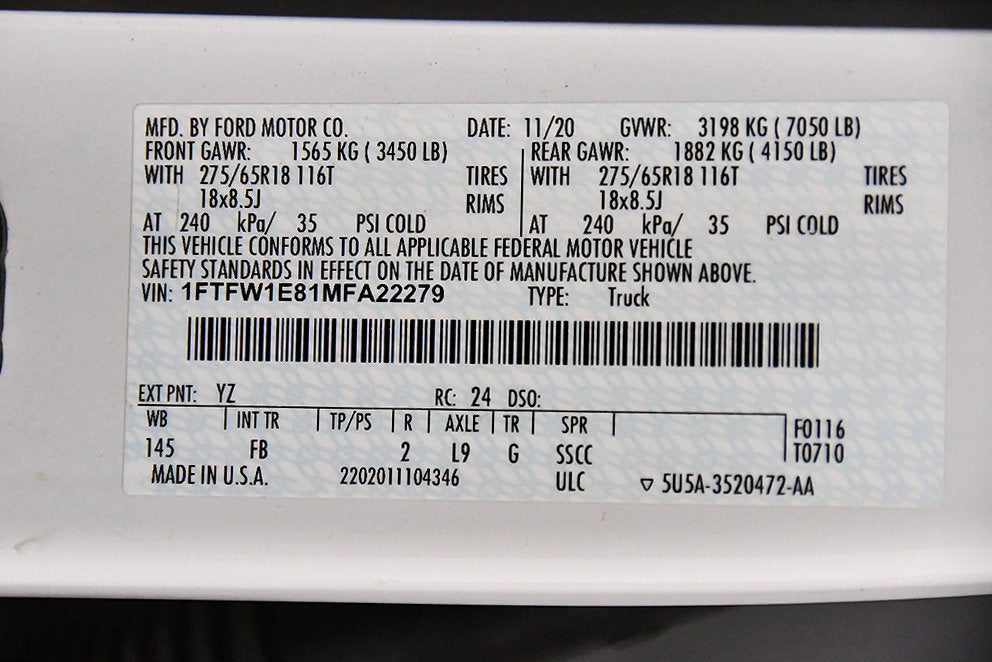 2021 Ford F-150 XLT Sport 5-1/2' Box