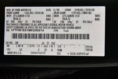 2021 Ford F-150 XLT 5-1/2' Box