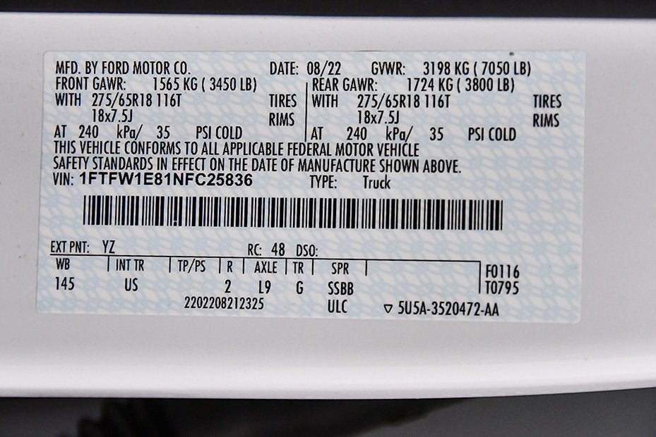 2022 Ford F-150 XLT 5-1/2' Box