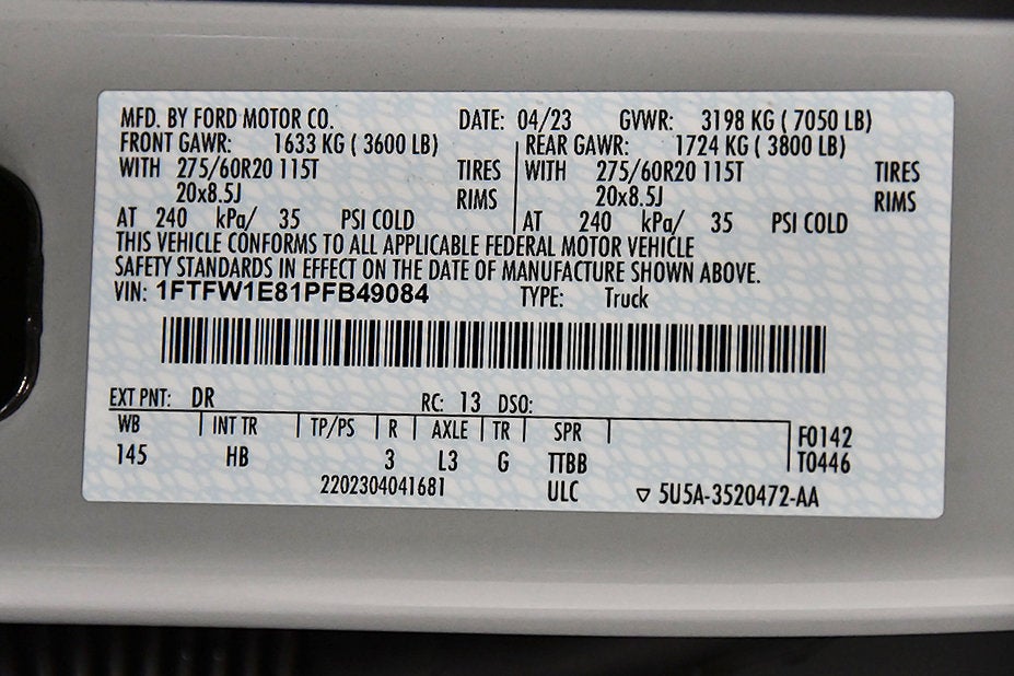 2023 Ford F-150 Lariat Sport 5-1/2' Box