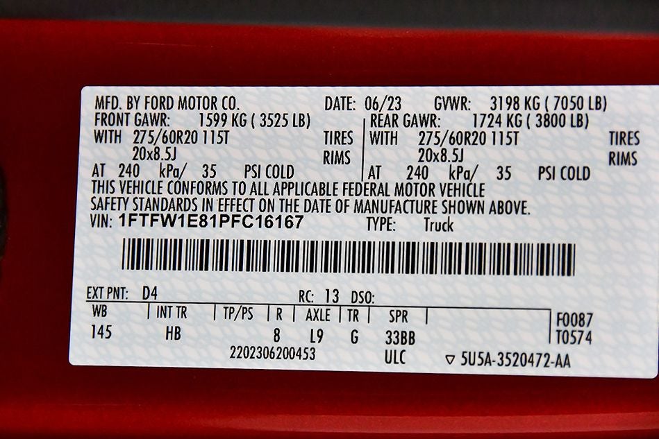 2023 Ford F-150 Lariat Sport 5-1/2' Box