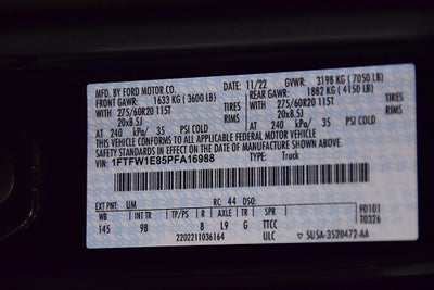 2023 Ford F-150 Platinum 5-1/2' Box