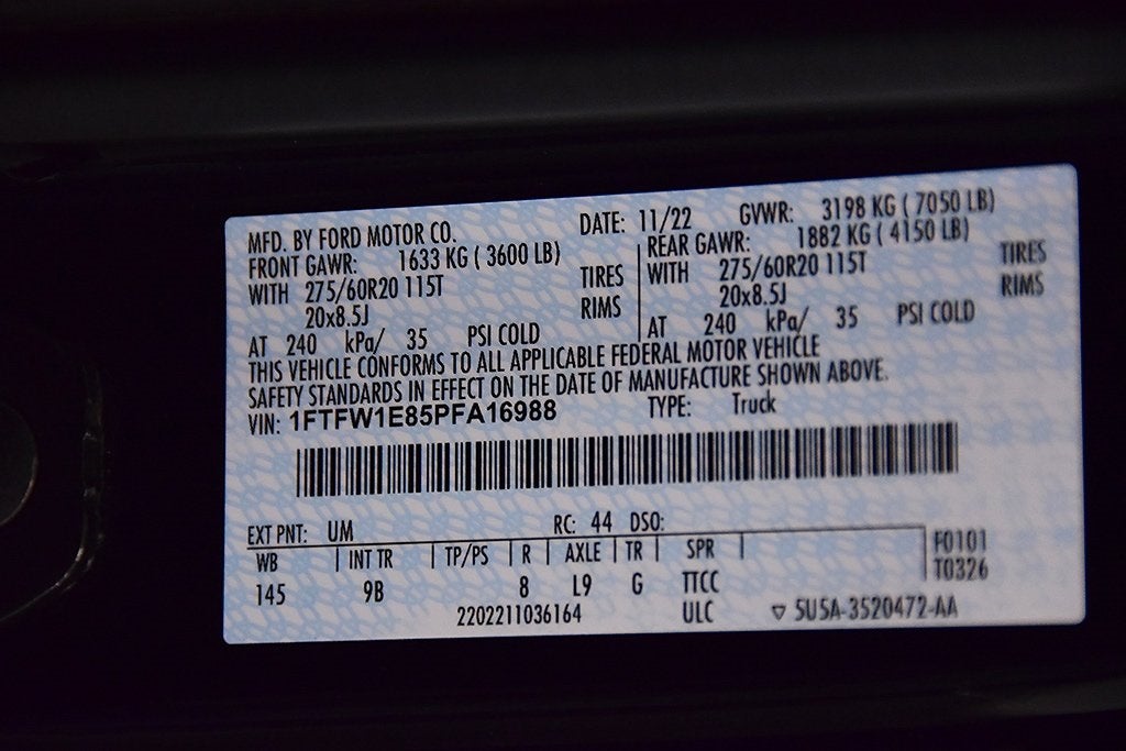 2023 Ford F-150 Platinum 5-1/2' Box