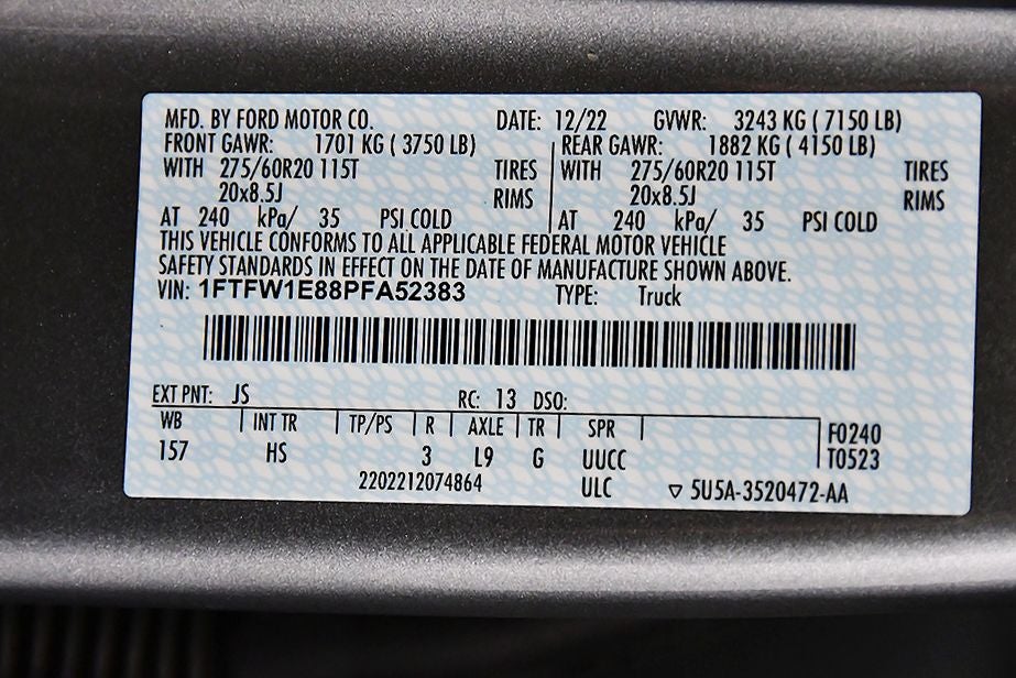 2023 Ford F-150 Lariat 6-1/2' Box