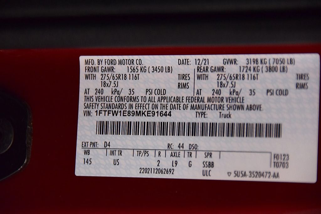 2021 Ford F-150 XLT 5-1/2' Box