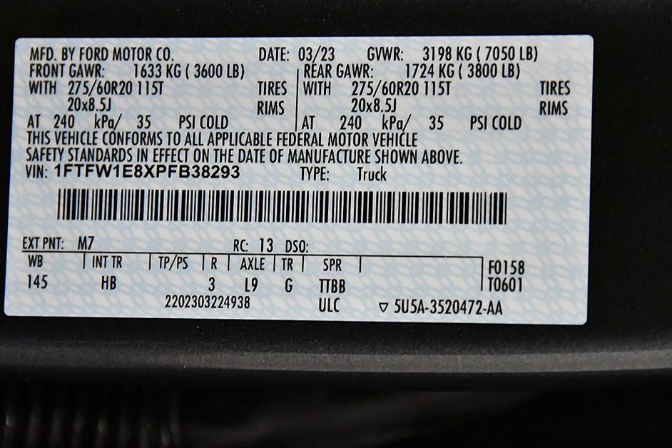 2023 Ford F-150 Lariat Sport 5-1/2' Box