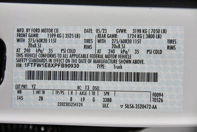 2023 Ford F-150 Lariat Sport 5-1/2' Box