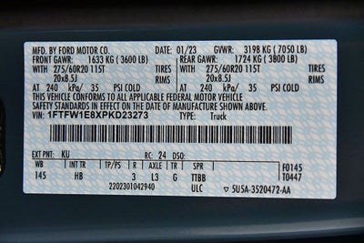 2023 Ford F-150 Lariat 5-1/2' Box