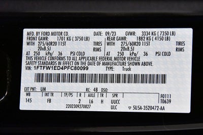 2023 Ford F-150 XLT Sport 5-1/2' Bpx