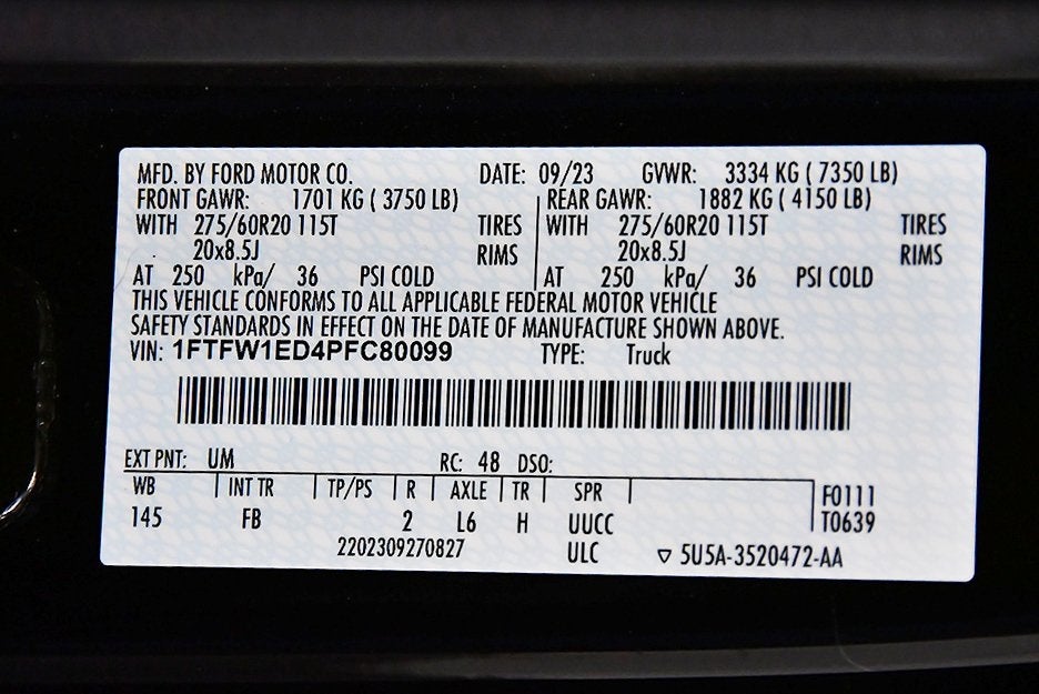 2023 Ford F-150 XLT Sport 5-1/2' Bpx