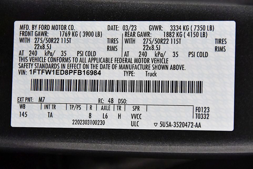 2023 Ford F-150 Limited 5-1/2' Box