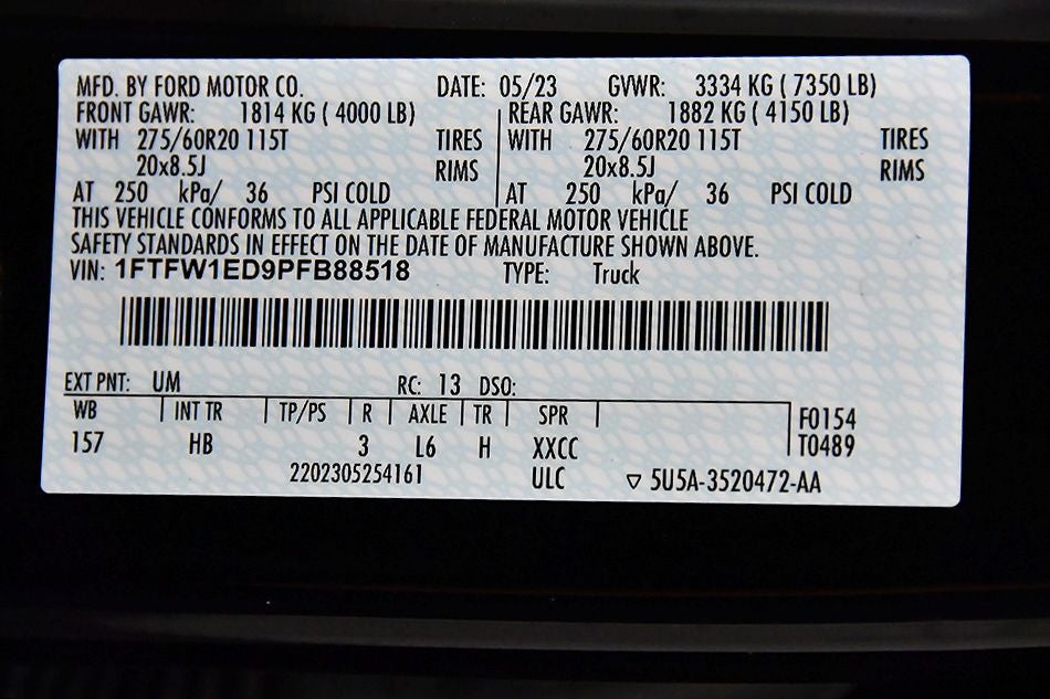 2023 Ford F-150 Lariat Sport 6-1/2' Box