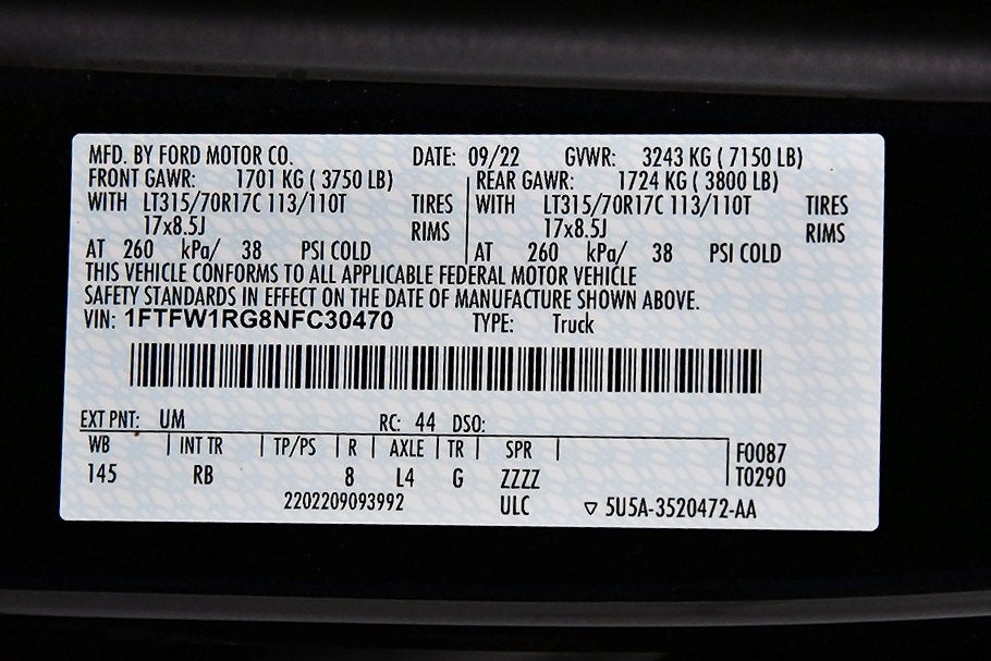 2022 Ford F-150 Raptor