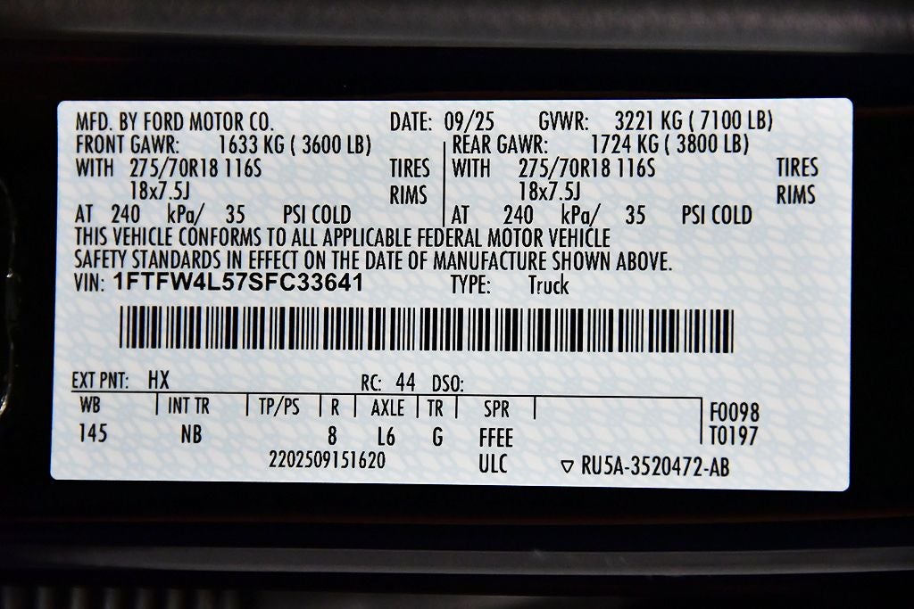 2025 Ford F-150 Tremor 5-1/2' Box