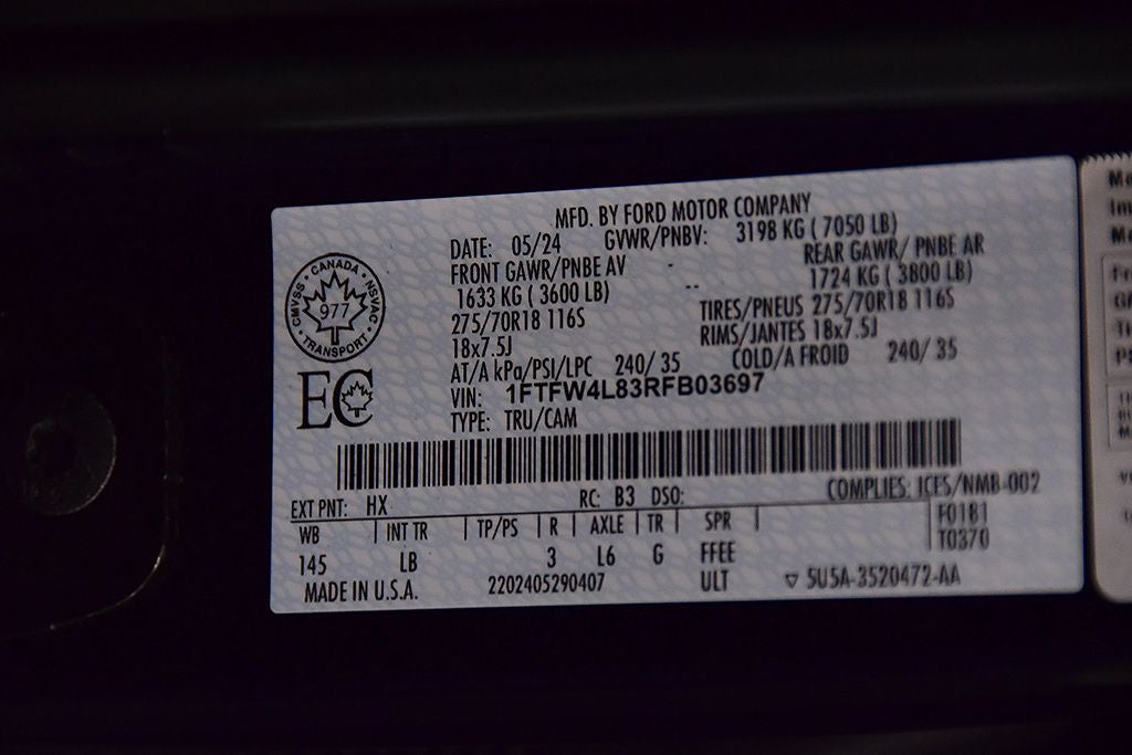 2024 Ford F-150 Tremor 5-1/2' Box