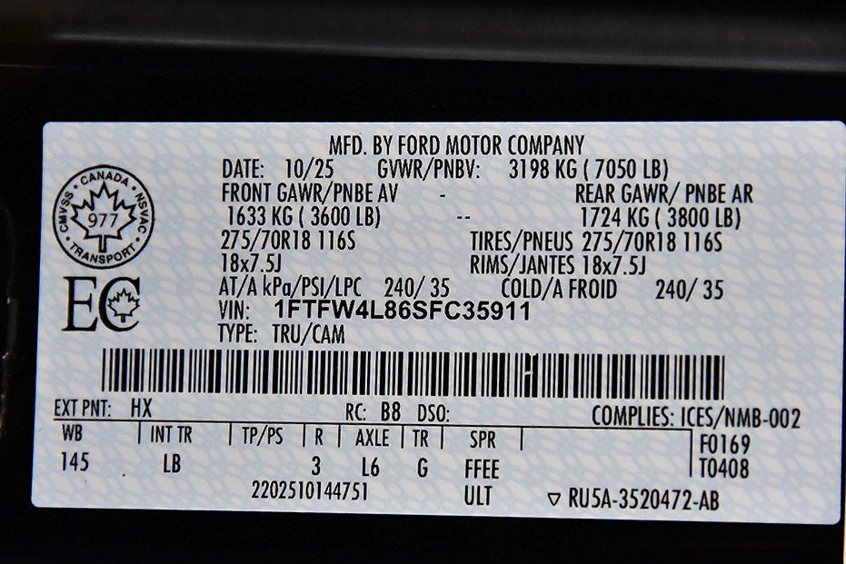 2025 Ford F-150 Tremor 5-1/2' Box