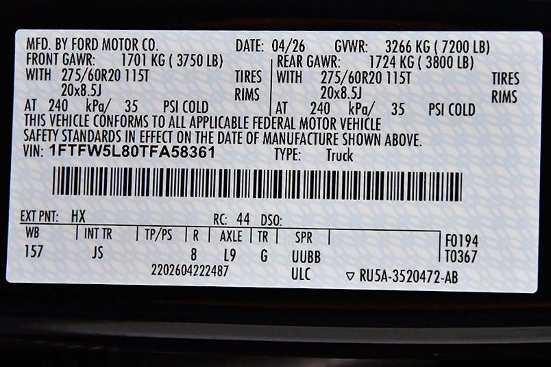2026 Ford F-150 Lariat 6-1/2' Box