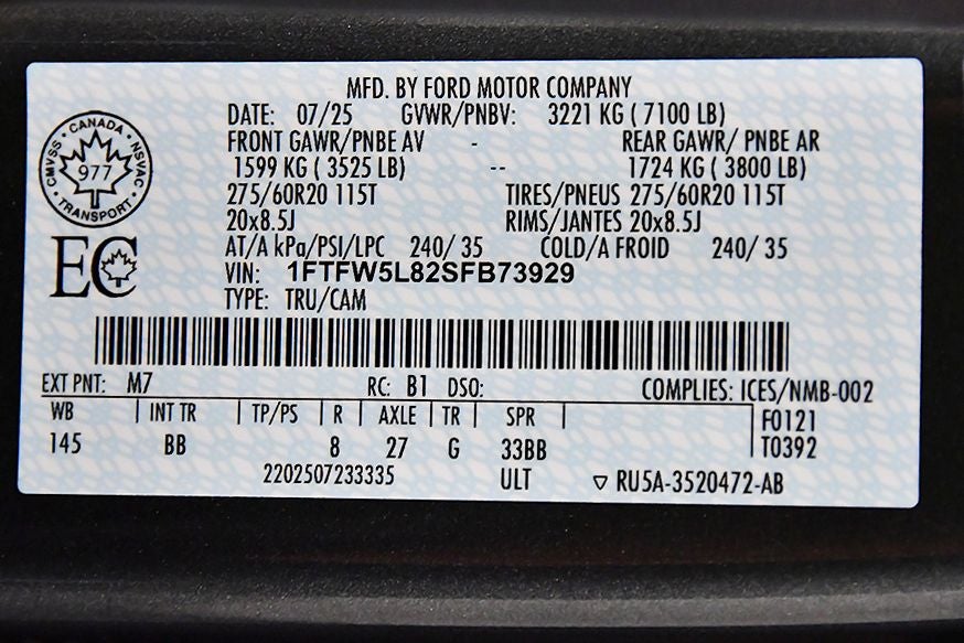 2025 Ford F-150 Lariat 5-1/2' Box