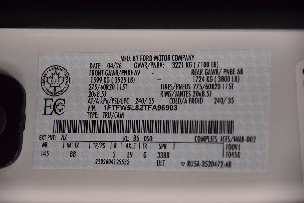 2026 Ford F-150 Lariat 5-1/2' Box